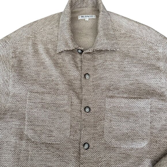 BLANCO Florence Italy Vintage MENS Button-down L/S Shirt Wool-Blend MENS Sz Lg - Picture 3 of 7